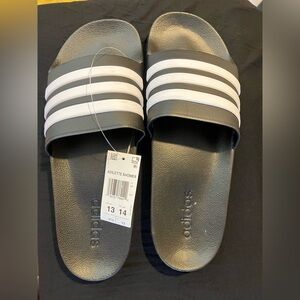 Adidas Black and White Adilette Shower Slides